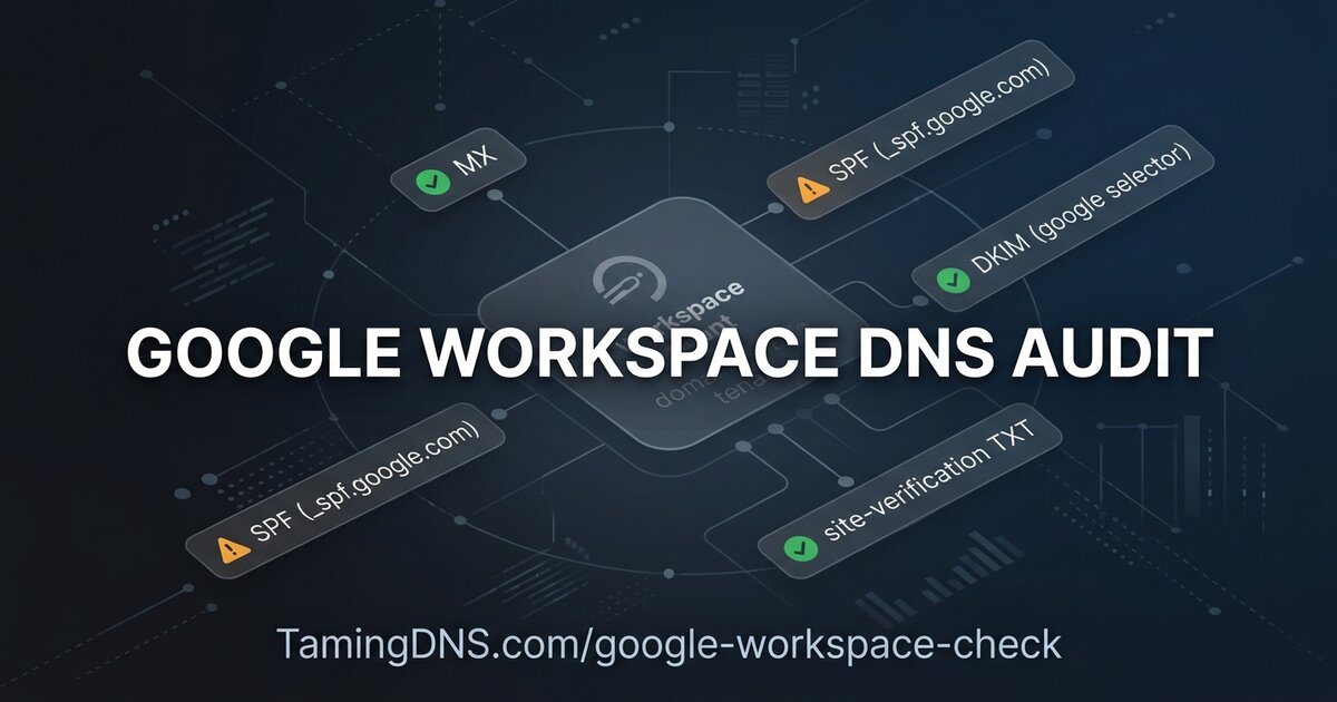 Google Workspace DNS Checker | TamingDNS